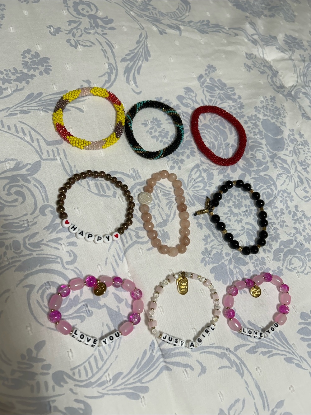Mixed Beaded Bracelet Lot - Colorful Handmade Styles